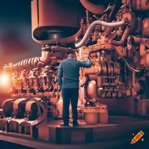 از هوش مصنوعی خواستیم کمپرسور باد صنعتی آلمانی بکشد..