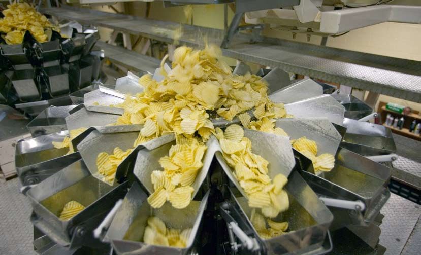 تصویری از کارخانه تولید چیپس خوراکی