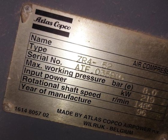 پلاک کمپرسور ZR 4 52 اطلس کوپکو - کمپرسور اویل فری