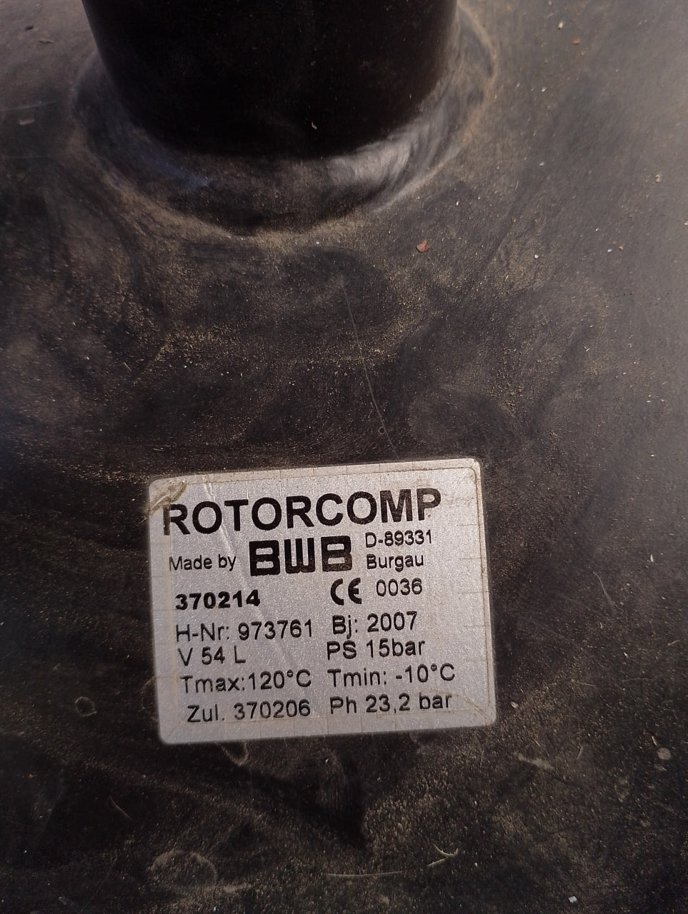 مخزن یا تانک هوای فشرده BWB