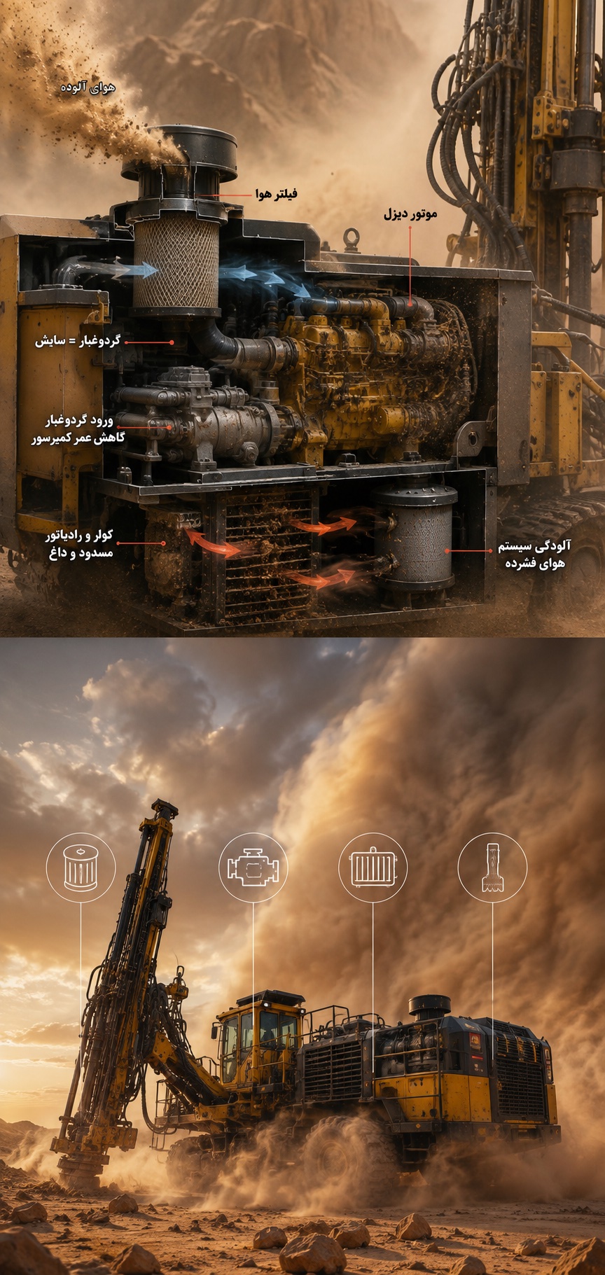 اهداف مختلف گرد و غبار در دریل حفاری